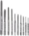 Yakamoz 10pcs Micro Taps Bits Mini Machine Screw Drill Tap Set Metric Thread Screws Plug Bit Small Tapping Bits Tool.