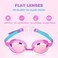 Keary Kids Swim Goggles Swimming Goggles for Toddler Children Girls Boys Youth, Anti-Fog Waterproof UV Protection Clear Vision Mirror Flat Lens Water Pool Goggles with 3 Nose Piece, Pink Kids Go.