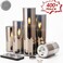 Eywamage 5 Pack Grey Glass Flameless Candles with Remote, Flickering Slim Tall LED Pillar Votive Candles Battery Included.