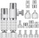 Hotop 14 Pieces Airbrush Adapter Set Airbrush Quick Disconnect Fittings Hose Quick Release Adapter for Air Compressor.