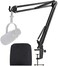 YOUSHARES MV7 Boom Arm with Pop Filter - Mic Stand with Foam Cover Windscreen Compatible with Shure MV7 and Shure MV7X Microphone.
