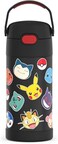 THERMOS FUNTAINER Water Bottle with Straw - 12 Ounce, Pok&eacute;mon - Kids Stainless Steel Vacuum Insulated Water Bottle with Lid.