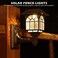 LeiDrail Solar Fence Lights, 2 Pack Solar Lights Outdoor Waterproof Lantern Warm White LED Wall Deck Post Landscape Lighting for Garden Yard Patio Front Door.