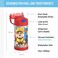 زجاجة مياه THERMOS FUNTAINER مع ماصة - 12 أونصة - زجاجة مياه للأطفال من الفولاذ المقاوم للصدأ معزولة بتفريغ الهواء مع غطاء، باو باترول.