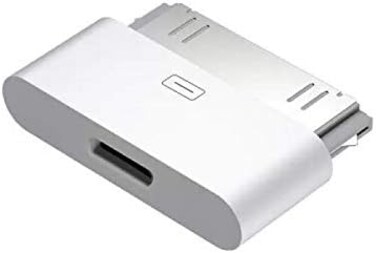rosyclo 30-Pin to Lightning Adapter, MFi Certified 8-Pin Female to 30 Pin Male Dock Connector iPhone Charging Sync Converter Compatible iPhone 4/4s/iPad/iPod Touch White (No Audio.