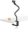 zealsound Microphone Stand,Flexible Gooseneck Desktop Mic Stands Holder with Heavy Duty Desk Clamp,3/8" to 5/8" Screw Adapter Include 360 Adjustable Compact Mic Arm for Blue Snowball Ice Spark (Black.