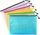Hutou 6 Pack Mesh Zipper Pouch Document Bag Waterproof Zip File Folders for School Office Supplies Travel Storage Bags (Colorful.