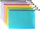 Hutou 6 Pack Mesh Zipper Pouch Document Bag Waterproof Zip File Folders for School Office Supplies Travel Storage Bags (Colorful.