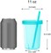 Youngever 7 Sets Plastic Kids Cups with Lids and Straws, 7 Reusable Toddler Cups with Straws in 7 Assorted Colors.
