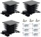 CGELE 3PCS Aluminum Heat Sink SSR Dissipation for Single Phase Solid State Relay 10A,25A,40A Black Radiator.