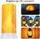 مصباح دي مور LED بتأثير اللهب، قطعتان، مصباح لهب قابل لإعادة الشحن عبر منفذ USB مع مؤقت تحكم عن بعد، شمعة مقاومة للماء قابلة للتعتيم بدون لهب لتزيين المنزل والحفلات والحدائق والتخييم والهالوين والكريس
