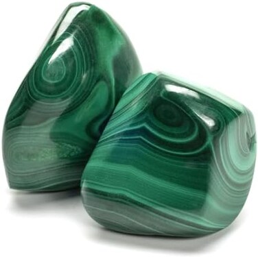 KALIFANO Tumbled Malachite Bundle - AAAJewelry Grade Reiki Crystal Used for Protection and Positive Change - Piedras Caidas for Wicca/Healing (Family Owned.