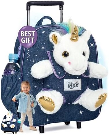 Naturally KIDS Kids Backpack for Girls Boys w Stuffed Animal.