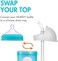 Boon NURSH Silicone Straw Conversion Top, Straws for NURSH Baby Bottles, 2-Pack,2 Count (Pack of 1.
