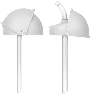 Boon NURSH Silicone Straw Conversion Top, Straws for NURSH Baby Bottles, 2-Pack,2 Count (Pack of 1.