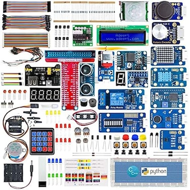 Adeept Upgrade Ultimate Starter Kit for Raspberry Pi 4 3, Raspberry Pi Kit, Python C Code, 40 Projects, DIY Electronic Components Kit with 480 Pages PDF Manual.