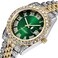 HUNRUY Hip Hop Watches for Men Iced-Out Bling Diamond Luxury Quartz Watches with Date.