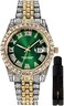 HUNRUY Hip Hop Watches for Men Iced-Out Bling Diamond Luxury Quartz Watches with Date.
