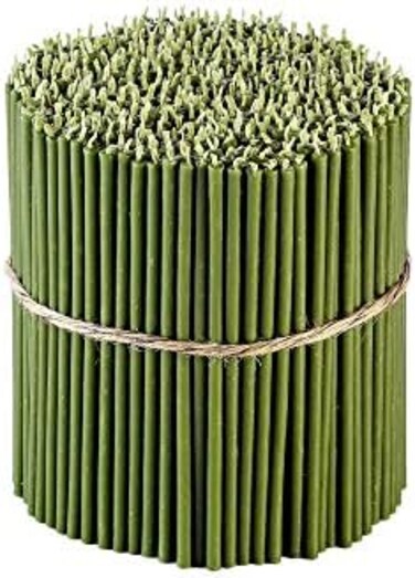 Danilovo Thin Taper Beeswax Candles - Honey-Scented, Decorative Candles Ideal for Birthday Decoration or Church Prayers - Green Drip Free, TallSmokeless Pack of 50 pcs, 6. 3 x 0. 22 inch.