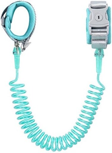 Fzbjayoon Anti Lost Wrist Link Anti Lost Leash Baby Leash Anti-Lost Wrist Chain with Child Upgraded Safety Locks for Kids (Green 8. 2 Feet.