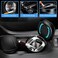 WaiNynyda Car Ashtray with Lid Smell Proof, Smokeless Ashtray, Mini Car Trash Can, Detachable Stainless Steel Ash Tray with Lid and LED Blue Light.
