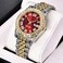 HUNRUY Hip Hop Watches for Men Iced-Out Bling Diamond Luxury Quartz Watches with Date.