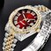 HUNRUY Hip Hop Watches for Men Iced-Out Bling Diamond Luxury Quartz Watches with Date.