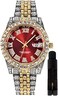 HUNRUY Hip Hop Watches for Men Iced-Out Bling Diamond Luxury Quartz Watches with Date.