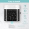 GFWARE Toothbrush Holder Toothpaste Dispenser Wall Mounted Toothbrush Organizer Cover Electric Tooth Brush Stand Set with 2 Toothpaste Squeezers for Shower Bathroom Kids Black (No Electric, No Light.