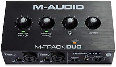 M-Audio M-Track Duo &ndash; Usb Audio Interface For Recording, Streaming And Podcasting With Dual XLr, LineDi Inputs, Plus A Software Suite Included.