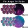 Lamjam 24 PCS Token Dice Counters Magic The Gathering Starry Sky Dice Marble Cube D6 Dice for Loyalty CCG MTG Creature Stats Card Gaming Accessories (TurquoiseLilac, NavyFuchsia.