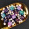 Lamjam 24 PCS Token Dice Counters Magic The Gathering Starry Sky Dice Marble Cube D6 Dice for Loyalty CCG MTG Creature Stats Card Gaming Accessories (TurquoiseLilac, NavyFuchsia.