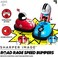 Sharper Image Road Rage RC Speed Bumper Cars, Mini Remote Controlled Ejector Vehicles, 2 Player Head to Head Battle, Crash into Opponents, 2. 4 GHz, Red and Blue, Ages 6 and Up.
