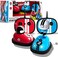 Sharper Image Road Rage RC Speed Bumper Cars, Mini Remote Controlled Ejector Vehicles, 2 Player Head to Head Battle, Crash into Opponents, 2. 4 GHz, Red and Blue, Ages 6 and Up.