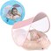Free Swimming Baby Infant Pool Float with Sun Canopy Inflatable Baby Swimming Floatie with Sponge Safety Bottom Support Water Toys Swimming Trainer for Age of 3-72 Months (Pink, L.