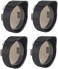 NTHREEAUTO 4PCS Bullet Smoked Turn Signals Lens Cover with Black Visors Bezels Compatible with Harley Dyna Sportster Softail Street Glide Road King.