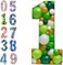 JoyBox Design Mosaic Balloon Frame Light Up Marquee Pre-Cut Kit Number 1 Cut-out Extra Large Foam Board First Birthday Backdrop 1st Birthday Boy Girl Party Anniversary Decorations.