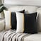 Fancy Homi 2 Packs Black Decorative Throw Pillow Covers 20x20 Inch for Living Room Couch Bed, and White Velvet Patchwork with Gold Leather, Luxury Modern Home Decor, Accent Cushion Case 50x50 cm.