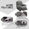 ULTICOR 4-Piece, 1 Seat Recliner Cover, Velvet Stretch Reclining Chair Covers for 1 Cushion Reclining Sofa, Single Seat Recliner Couch Cover, Thick, Very Soft, Machine Washable (Dark Grey.