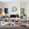 Vctrqov GIGU Modern Wall Clock Starburst Ball Clock Colorful MidCentury Home Kitchen Decor - Minimalist, Silent Sweep Hands, Quiet Quartz Movement, House Decorative Multicolor,22inch.
