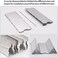 LFSEMINI 10/12/14/16 Plates Stove Windscreen, Aluminum Stove Windshield with Drawstring Bag, for Camping, Butane Stoves(10 Plates.