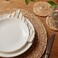 CY SISTERS Woven Placemats for Dining Table Set of 6, 100% Natural Water Hyacinth Rustic Round Placemats Farmhouse Table Mats Rattan Wicker Placemats Hand Braided Place Mats for Indoor Outdoor, 13. 4&ldquo;