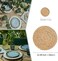 CY SISTERS Woven Placemats for Dining Table Set of 6, 100% Natural Water Hyacinth Rustic Round Placemats Farmhouse Table Mats Rattan Wicker Placemats Hand Braided Place Mats for Indoor Outdoor, 13. 4&ldquo;
