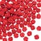 OIIKI 100PCS Cinnabar Carved Rose Beads, 8mm Red Rose Charm for Jewelry Making, Flower Carving Loose Beads.