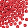 OIIKI 100PCS Cinnabar Carved Rose Beads, 8mm Red Rose Charm for Jewelry Making, Flower Carving Loose Beads.