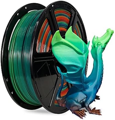 خيوط طابعة ثلاثية الأبعاد FLASHFORGE Rainbow PLA 1.75mm، بكرة 1 كجم - دقة الأبعاد / - 0.02 مم، صديقة للبيئة، بدون دخان أو رائحة (PLA، Rainbow).