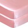 Coldwind Satin Crib Sheets Girl Fitted SoftSilky Crib Mattress Sheet (52"x28"x8"for Girls, Silk Crib Sheets for Baby Hair and Skin, Pink Crib Sheet, Satin Baby Sheet for Crib, 1 Pack.