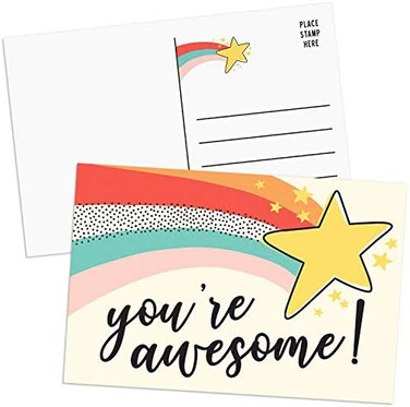 Sweetzer &amp; Orange SweetzerOrange You Are Awesome Cards Postcards Pack (60 Post Cards4x6 Postcards for Kids and Adults. Positive Affirmations Cards, Kindness Cards, Employee Appreciation Awesome Notes.