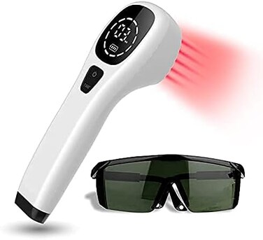 KTS Cold Laser Human/Vet Device with LED Display Targets Joint and Muscles Directly for Pain ReliefInfrared Light(2x808nm12X650nm.