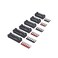 MILAPEAK 6 Sets Terminal Blocks, 4/5/6 Positions 600V 15A Dual Row Wire Screw Terminal Strip Block with Cover400V 15A Pre-Insulated Bus Bar Terminals Barrier Strips Jumpers (BlackRed.
